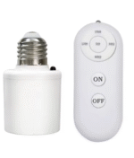 “E27 60W Wireless Remote Control Smart Timer Switch – Smart Lamp Holder with Timer and Remote for Bedroom and Baby Room Lighting”