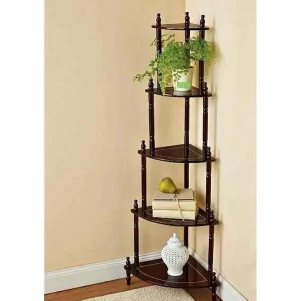 5 Layer Shelve Rack Corner Table Display Furniture Decorative Foldable Shelf Finish DIY (P-3147)